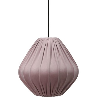 Lampa wisząca abażur Malmo aksamit różowy